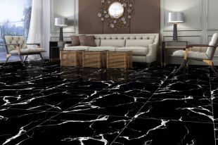 Плитка Netto Plus Gres Black marble high glossy (60x60)